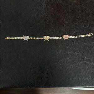 Elegant Butterfly Bracelet in Gold and Silver and Rose Gold